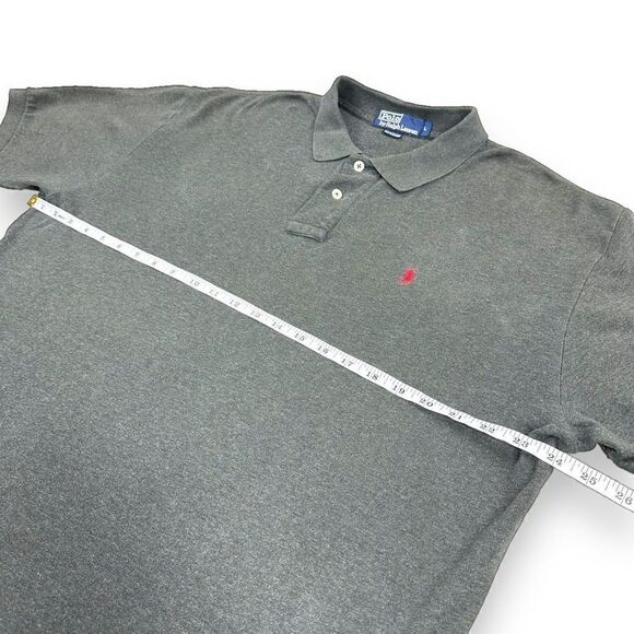 Ralph Lauren Polo Shirt Mens Size Large L Charcoal Gray‎ Short Sleeve - Picture 7 of 8